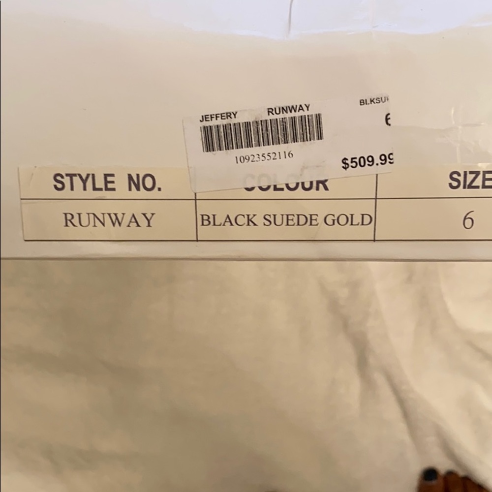 Jeffery Campbell Black Suede and Gold Boots - Picture 8 of 8